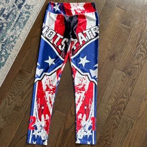 New England Patriots  Red, White & Blue Graphic Leggings